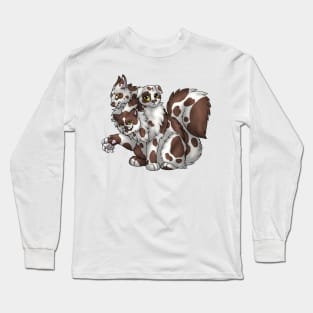 CerPURRus: Chocolate Bicolor Long Sleeve T-Shirt